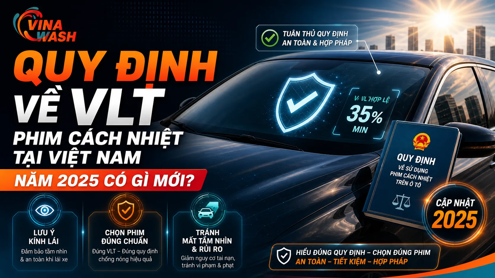 Quy định của pháp luật việt nam về tỉ lệ truyền sáng phim cách nhiệt