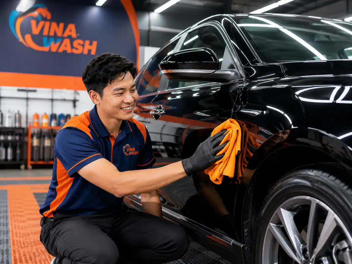 Thân xe ô tô sau khi rửa tại VinaWash